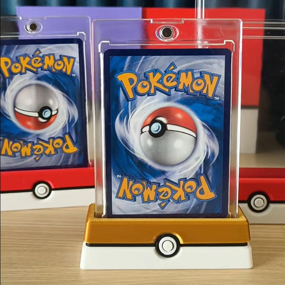 Cartoon Ball Style Trading Card Display Stand TCG Card Brick Holder Collectible Game Card Protector Showcase for Collectors Gift