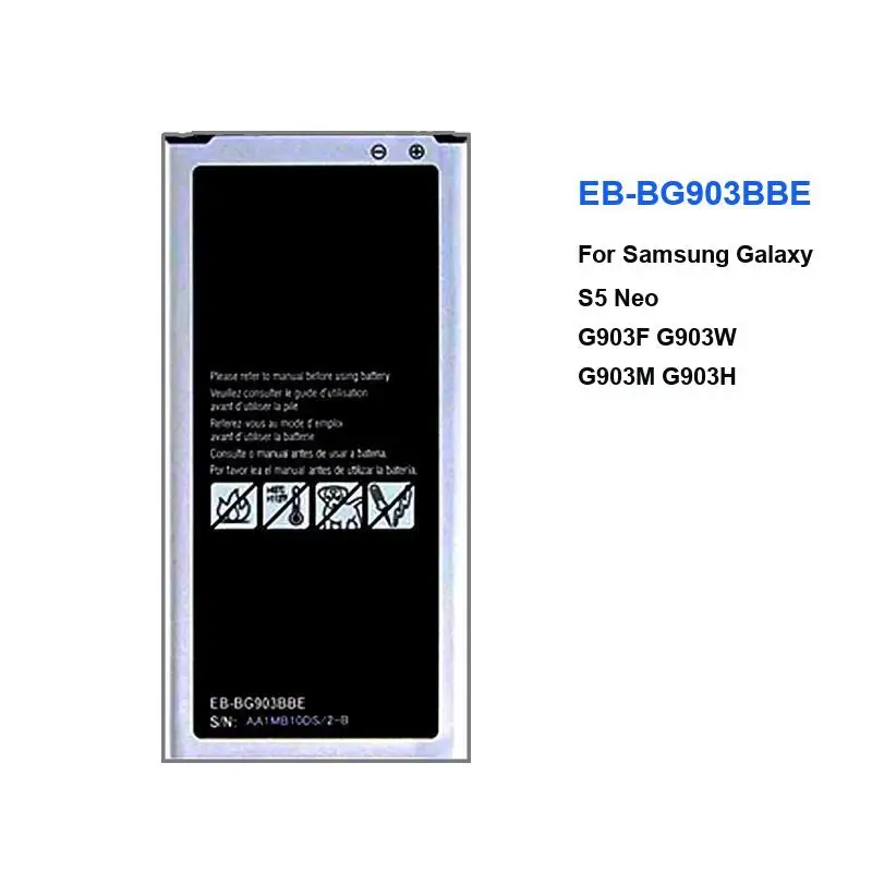 

Сменный аккумулятор емкостью 2800 мАч EB-BG903BBE для Samsung Galaxy S5 Neo G903F G903W G903M G903H портативные аккумуляторы для мобильных телефонов