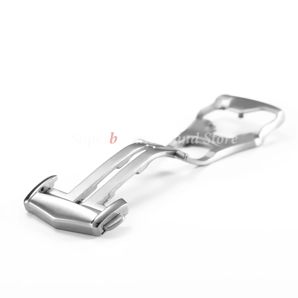 18 مللي متر 20 مللي متر مشبك ساعة من الفولاذ المقاوم للصدأ لساعة أوميغا الجلدية المطاطية حزام نشر المشبك فراشة زر الملحقات