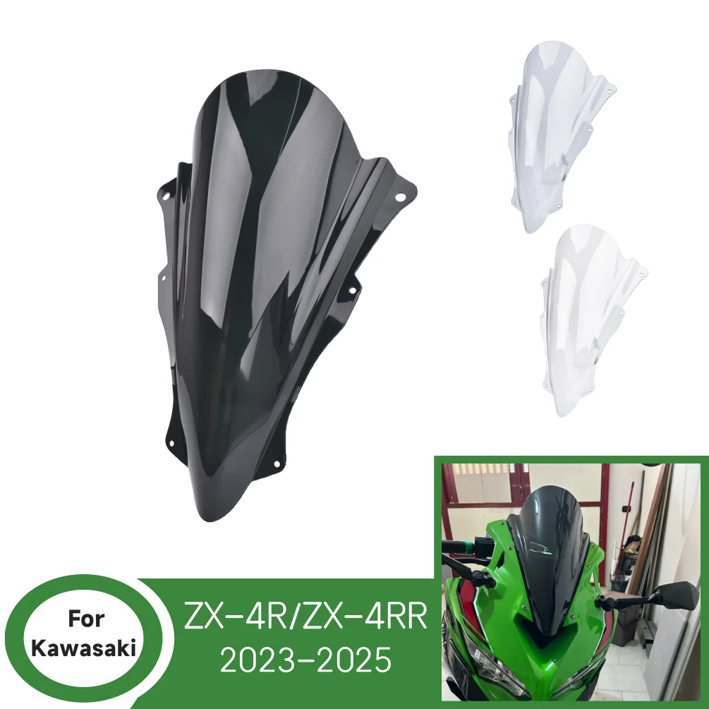 

For Ninja ZX-4RR ZX-4R Front Wind Screen Shield Air Deflectors for Kawasaki ZX 4R 4RR 2023-2025 ZX4R ZX4RR Windscreen Windshield