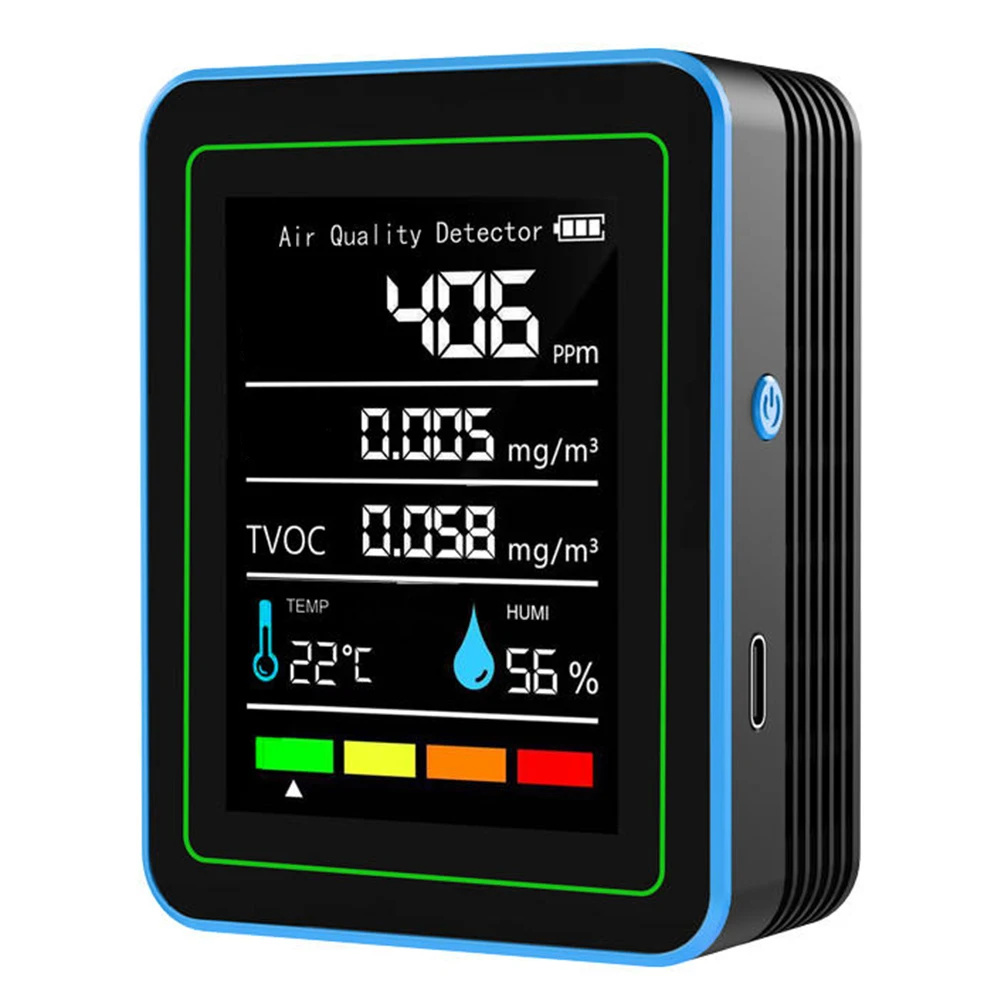 Indoor Testing Indoor Air Quality Tester Battery Powered Air Quality Detector Air Quality Tester TVOC Temperature Humidity