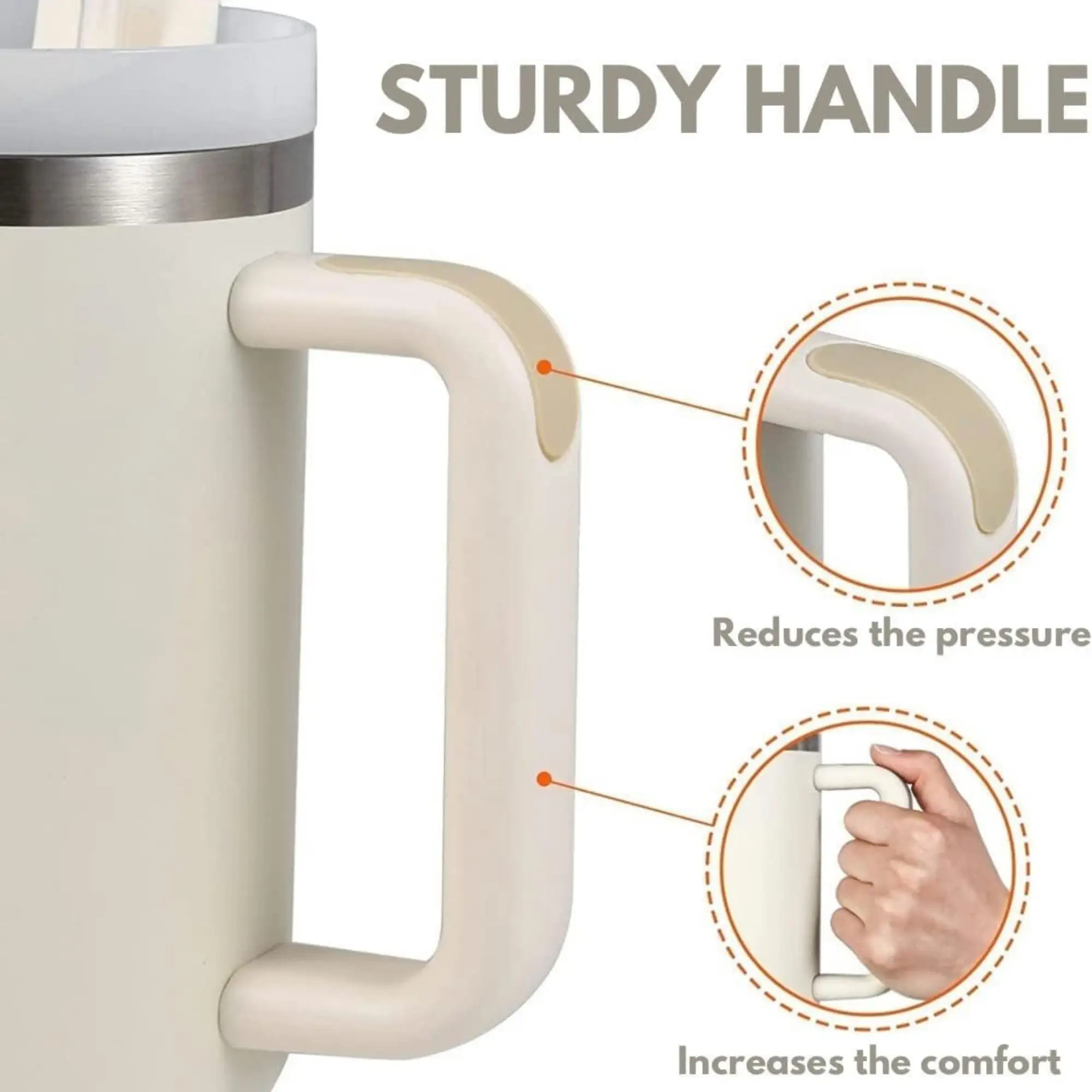 Stainless Steel Insulated Custom Tumbler Winter Warm Gift Sturdy Handle Light Portable Outdoor Cold-Resistant Eco-Friendly Mug