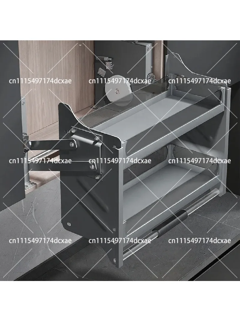 Hydraulic Pull Down Shelf for Upper Kitchen Wall Cabinet Storage Hanger Elevator Lifting Basket