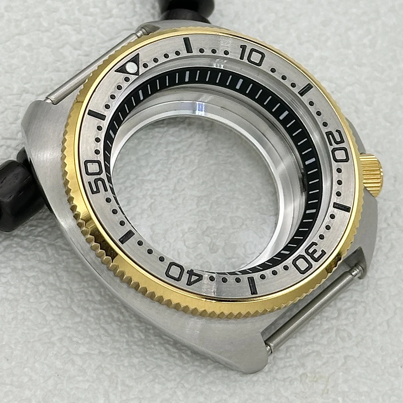 44mm SKX 6105 6309 Turtle Watch Case SKX Case Sapphire Crystal Transparent Back Cover NH35 Case Fit For NH35 NH36 4R/7S Movement