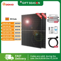 DOKIO balcony power plants kit 400W/800W Solar Panles with 600W/800W Inverter Waterproof solar system for home complete kit