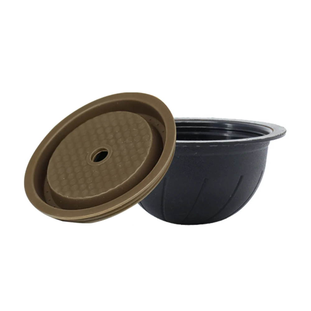 5 jeux de coques filtrantes pour capsules de café et bouchons d'étanchéité en silicone, compatibles avec Nespresso Vertuo, peuvent être remplis de café