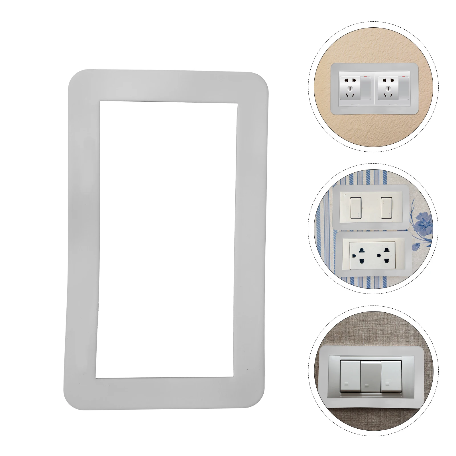 

2Pcs Switch Plate Cover 173x86mm Silicone Decorative Outlet Wall Plate for Living Room Bedroom Sticker Light Switches Electrical