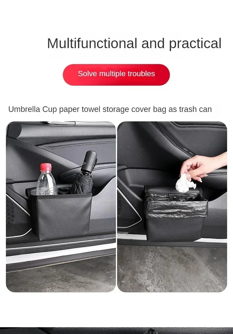 Auto Mülleimer Auto Tür Lagerung Box Faltbare Sitz Zurück Hängen Auto Innen Produkte – Detail 2