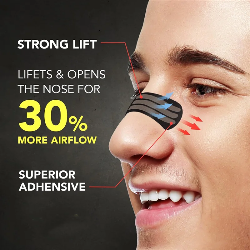 ABZV-Universal Fit Anti-For Snoring Nose Strips For Breathing-Athletic Nasal Strips For Snoring& Sleeping-Oil& Sweat Proof