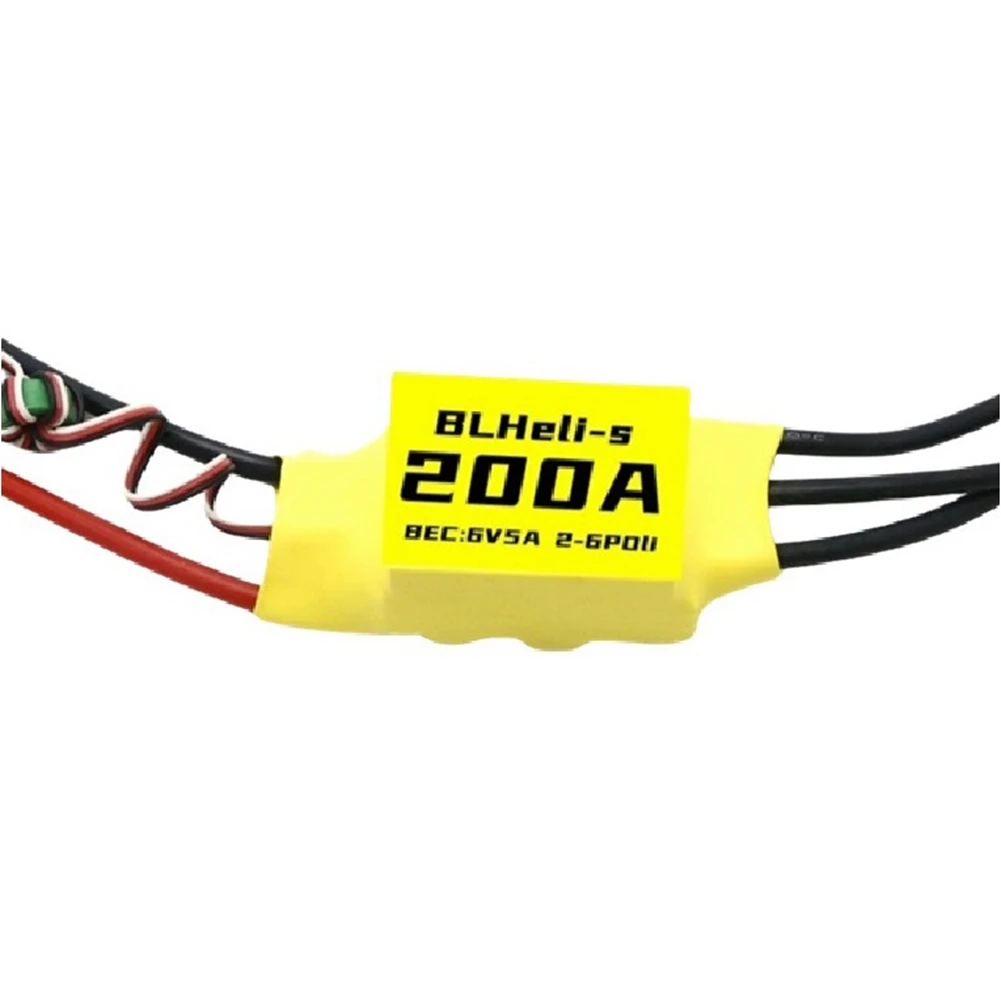 

Stable-Blheli Brushless ESC 200A 2-6S 6V 5A BEC For RC FPV Multirotor Fixed Wing Drone DIY Parts