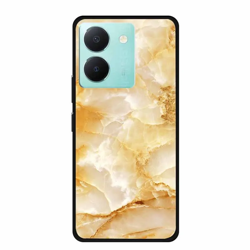 Soft Fashion Cover for Vivo Y27s 4G Case Silicone Wooden Pattern TPU Back Cases for VivoY27S 4G Cover Protector Cool Phone Shell