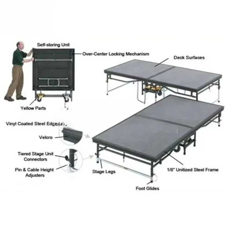 Mobile Stage – Steel, Folding, Hotels, Event Venues