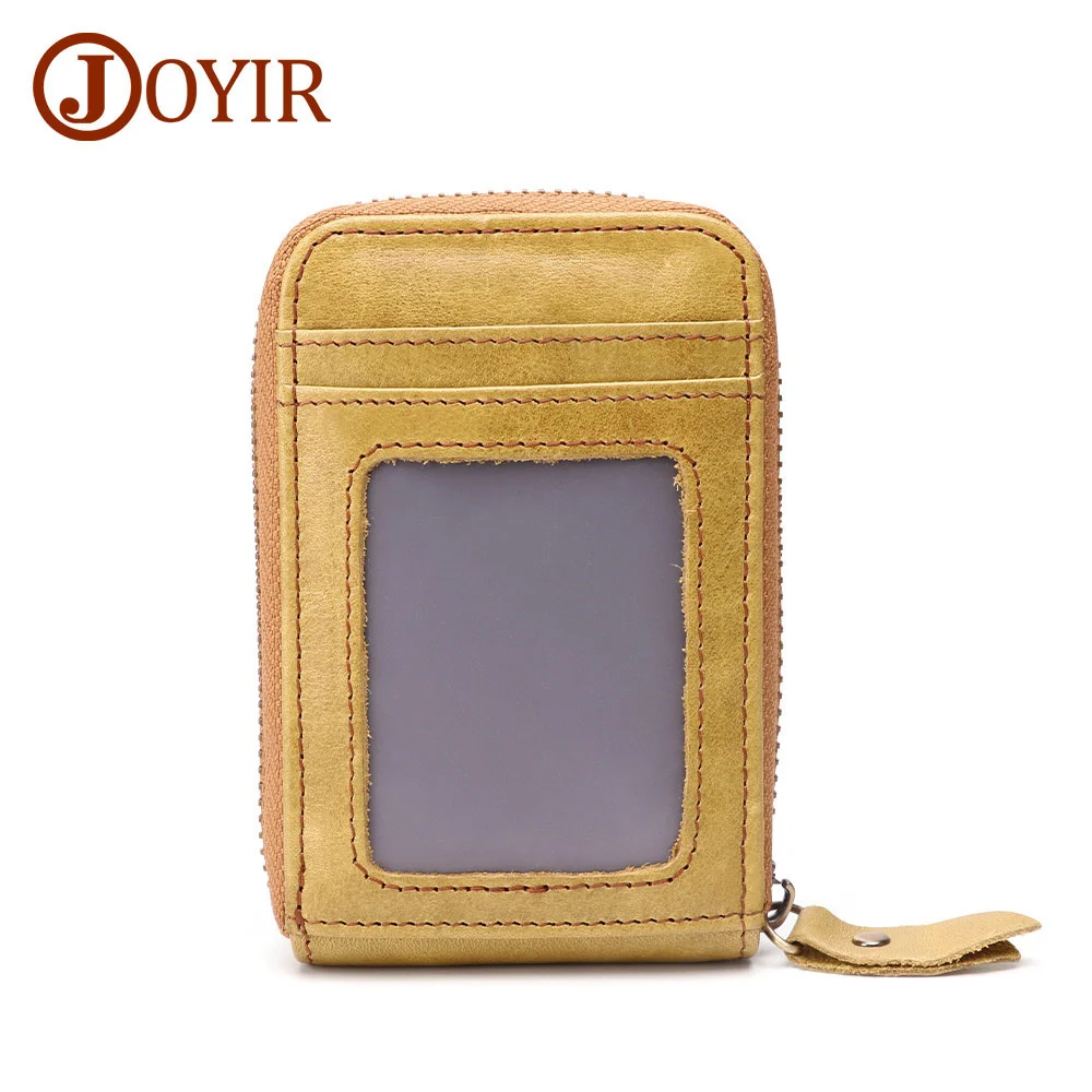 

Vintage Genuine Leather Cowhide Rfid Card Holder Women Men Wallet For Credit Business Holders 14 Position