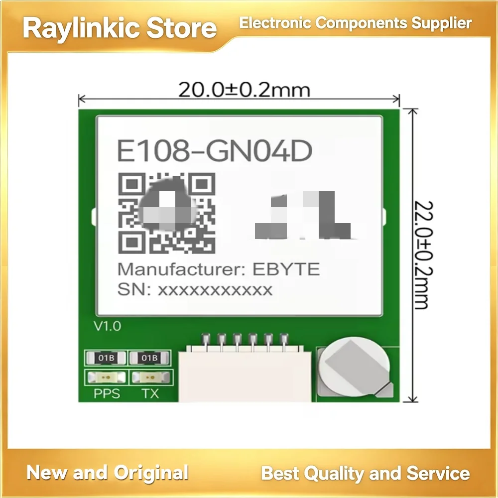 EBYTE E108-GN04S E108‑GN04G Series GNSS Module, Compact UART Positioning Module, Multi‑Constellation: BDS/GPS/GLONASS/GALILEO
