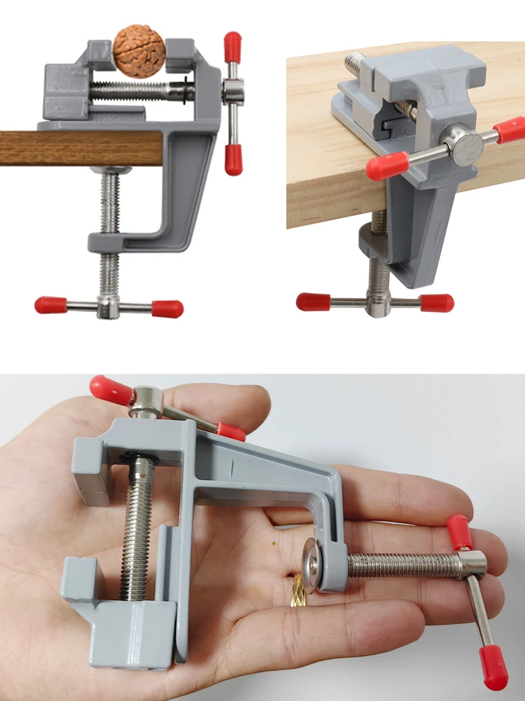 Imagem -04 - Mini Multi-funcional Bench Vise Miniatura de Alumínio Pequenos Joalheiros Hobby Clamp na Mesa Alicate Plano Ferramenta 3.5