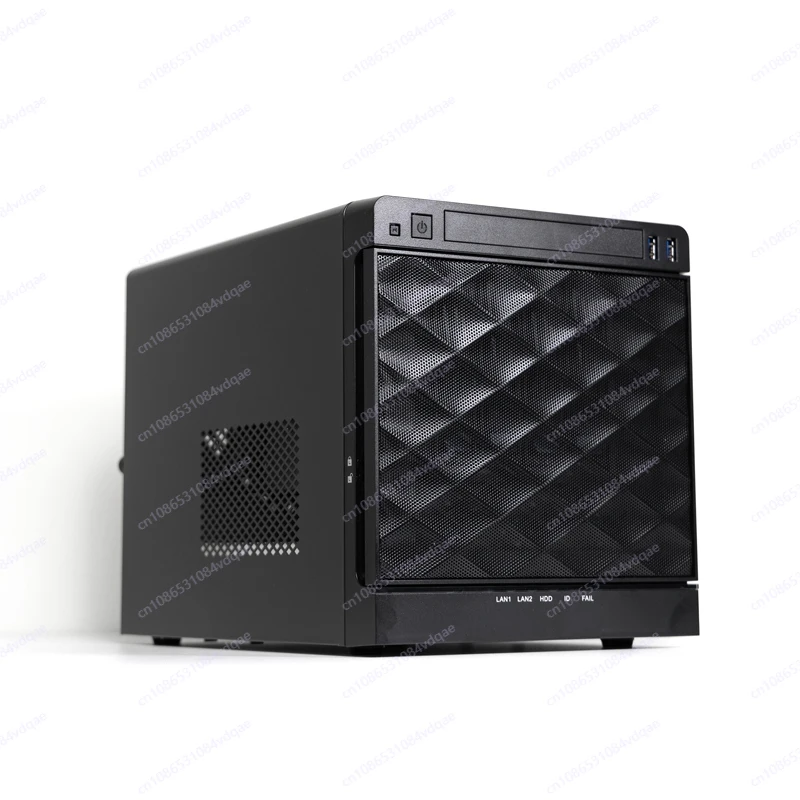 4‑Bay NAS Server Chassis, Mini ITX Network Storage Case Home Data Storage Empty Computer Tower