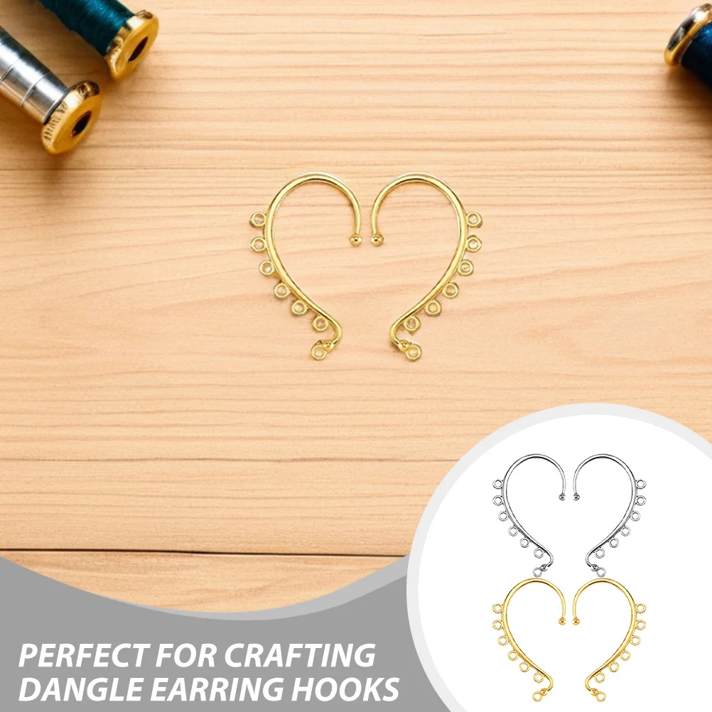 40 قطعة DIY الأذن الأصفاد أقراط للنساء 6 ثقوب غير ثقب كليب على الأذن يلتف صنع المجوهرات النتائج DIY استرخى أقراط الحرفية