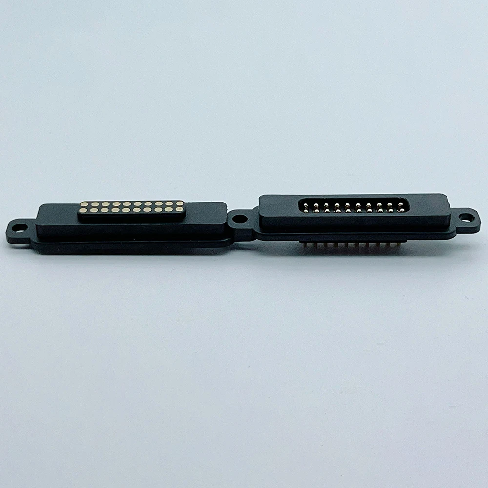 1 Paar 13-Pin 14 15 16 17 18 19 20-Pin Magnetischer Pogo-Pin-Steckverbinder, Stecker und Buchse, Stromanschluss mit Befestigungsschraubenloch zum Laden – Detail 10