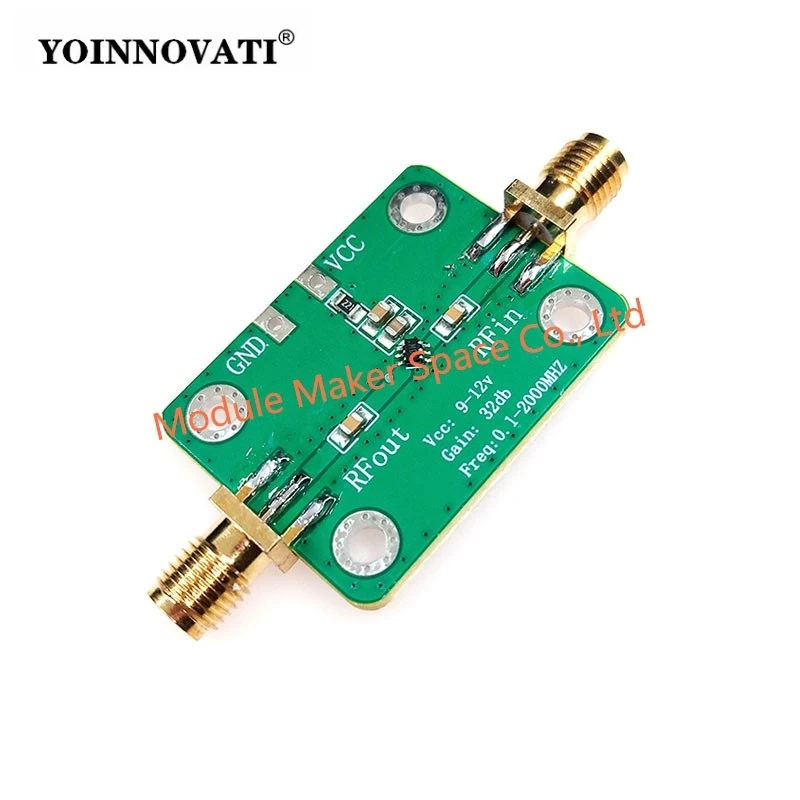 LNA 0.1-2000 MHz 30dB High Gain Low Noise Amplifier Module Amp Board RF Broadband Module DC 6-12V 35mA Board