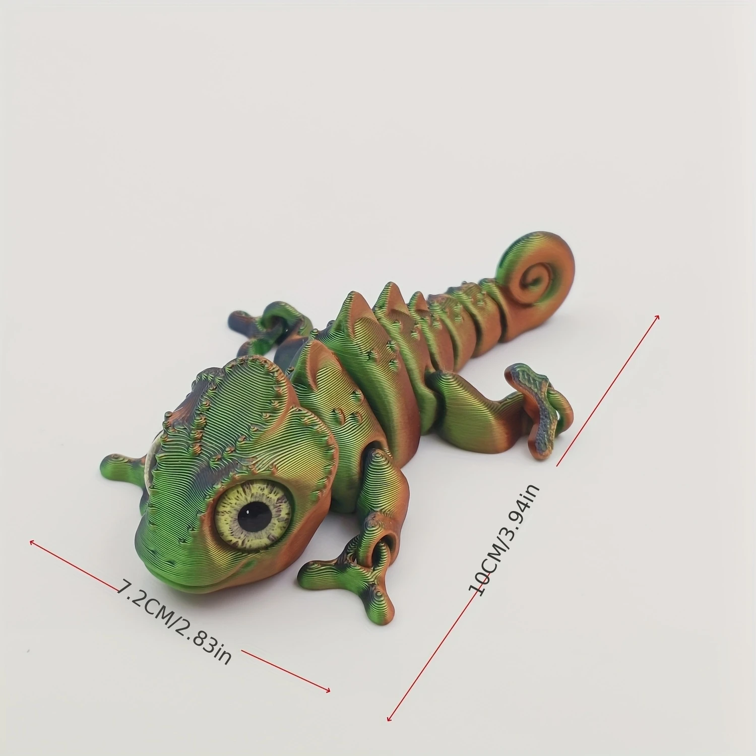 3DPrinting Fantasy Chameleon Creative Decoration Animals with Realistic EyesChristmas Creative Gifts Creative Cute Animal Models