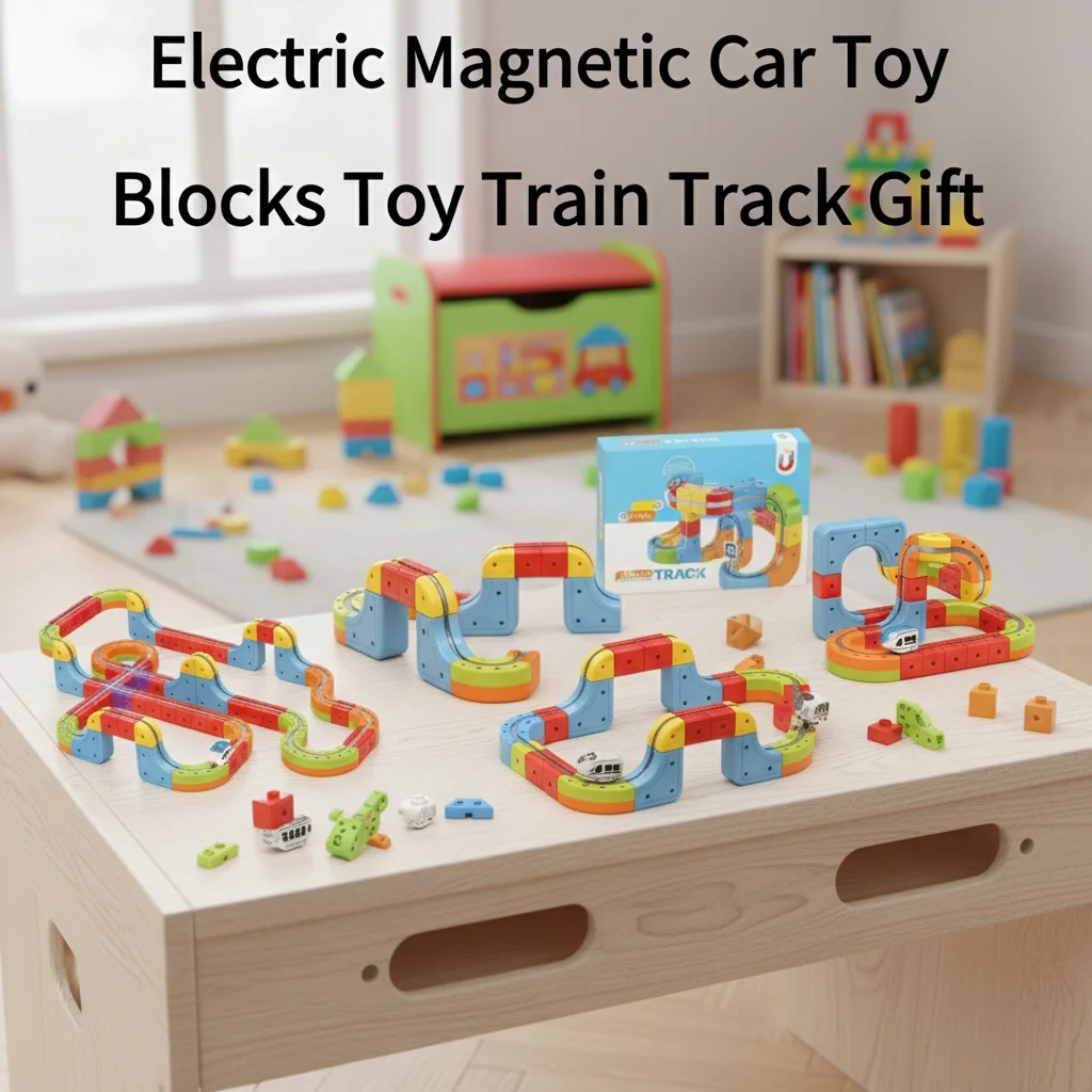 

Electric Magnetic Car Toy Magic Flexible Race Track With Anti-Gravity for Kids DIY Building Blocks Toy Train Track Gift
