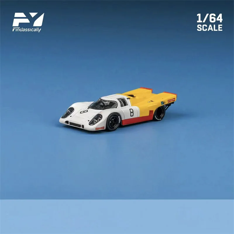 Finclassically 1:64 917K Blue / Yellow Die-Cast Car Model Miniature Gifts