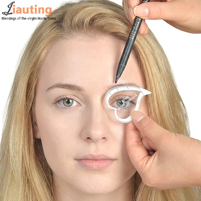 Regla para dar forma a las cejas, 1 Uds., regla para dar forma a las cejas, diseño de dibujo rápido de 1 minuto, herramienta fácil para cejas, plantillas para maquillaje permanente Microblading