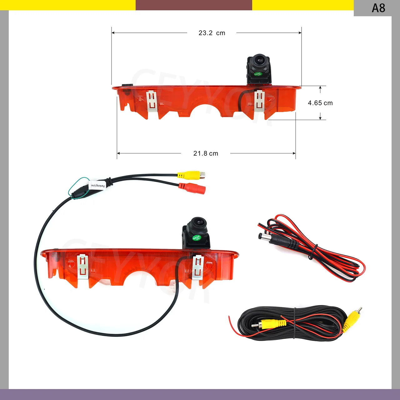 

AHD 1080P rearview camera, used for car brake lights, suitable for Renault Kangoo (2007-2021), Mercedes-Benz Citan (2012-2021)