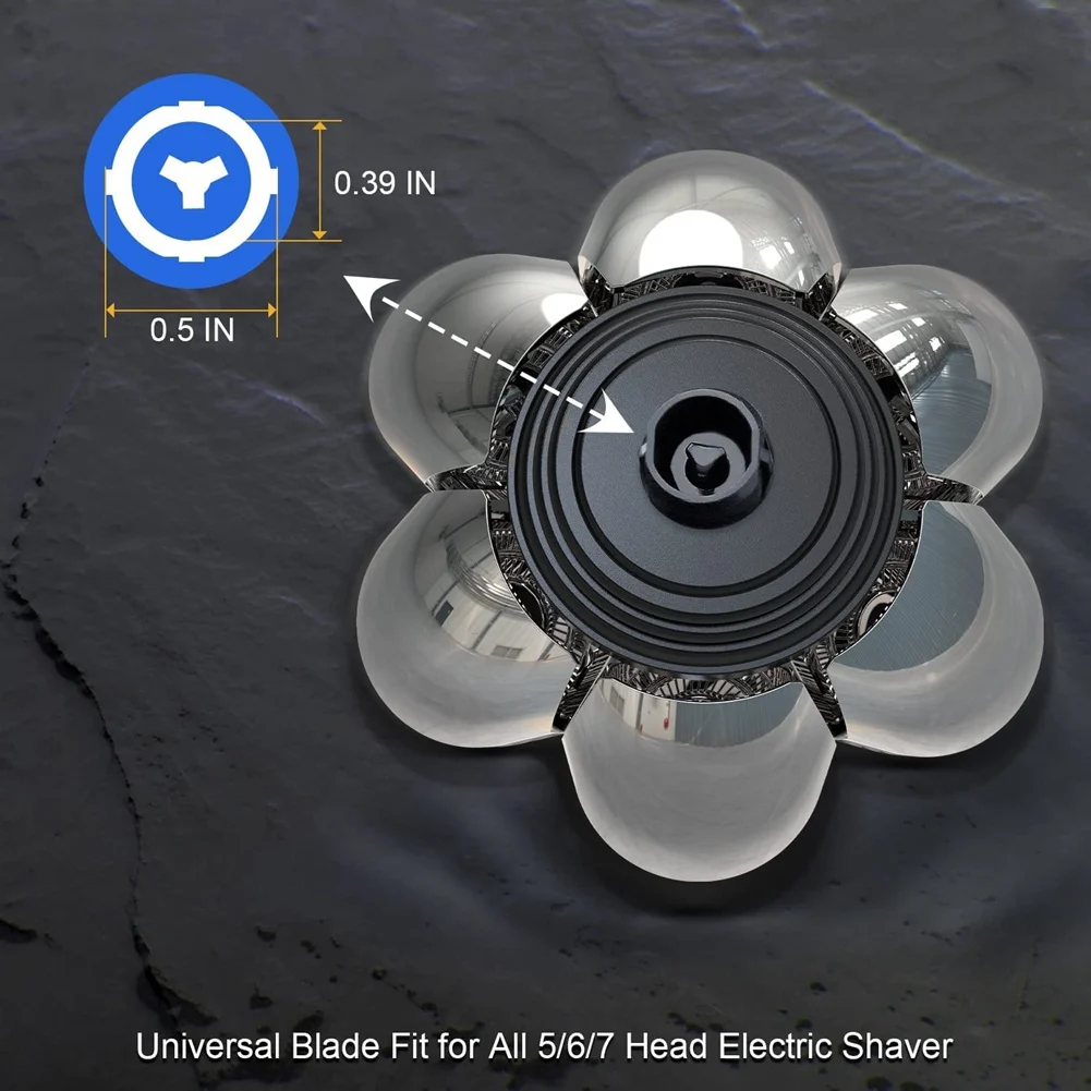 Barbeador elétrico substituição cabeça L, lâmina de barbear impermeável, cortador flexível, flutuante rosto barba barbeador, 7D