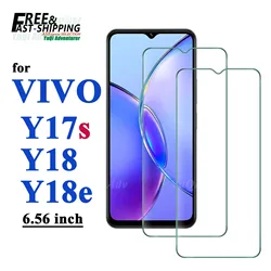 VIVO Y18 Y18e Y17s 강화 유리 HD 크리스탈 하이 알루미늄 9H 클리어 케이스 친화적인 화면 보호기
