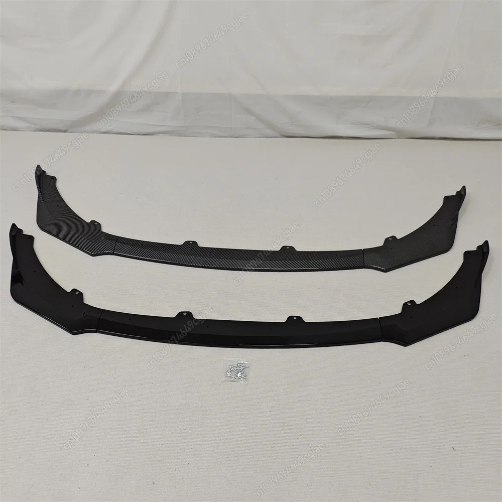 Car Front Bumper Splitter Lip Spoiler Diffuser Guard ABS Gloss Black /Carbon Look Body Kit Cover For Kia Stinger GT 2018 To 2024 view 4