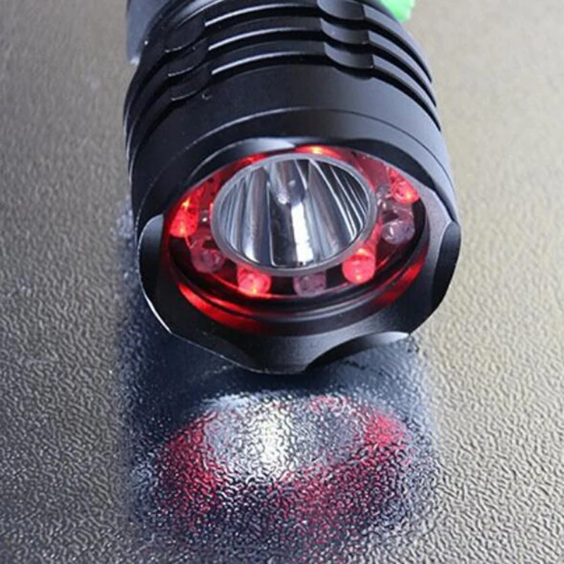Led lanterna tática luz com 3 cores de iluminação, 7 modos de luz, magnético, porto de carregamento, para caminhadas, acampamento, emergência