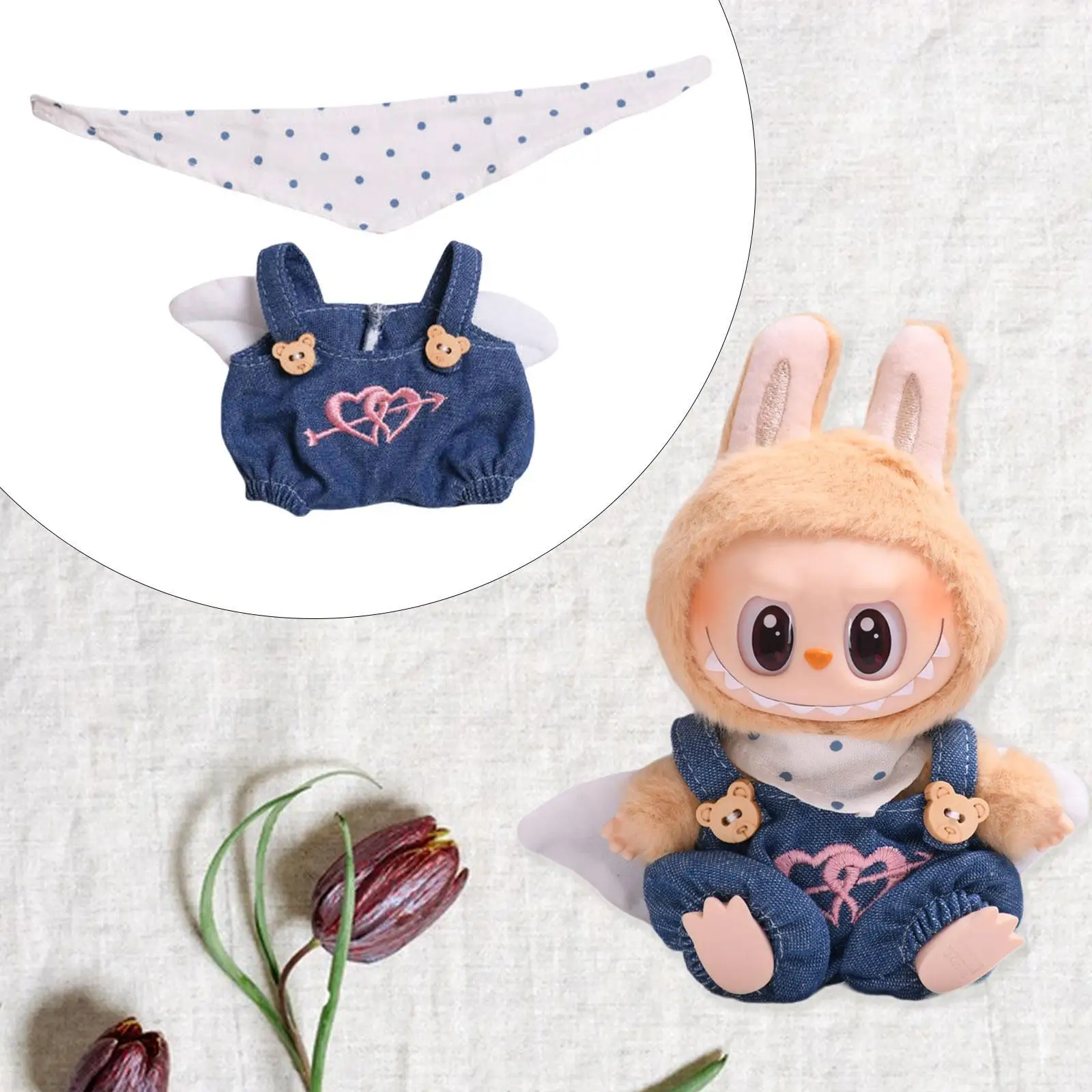 2 stuks 15 cm poppenkleertjes, pop miniatuur kleding broek set, pop accessoires, meisjes cadeau meisje poppenkleertjes voor hanger pop