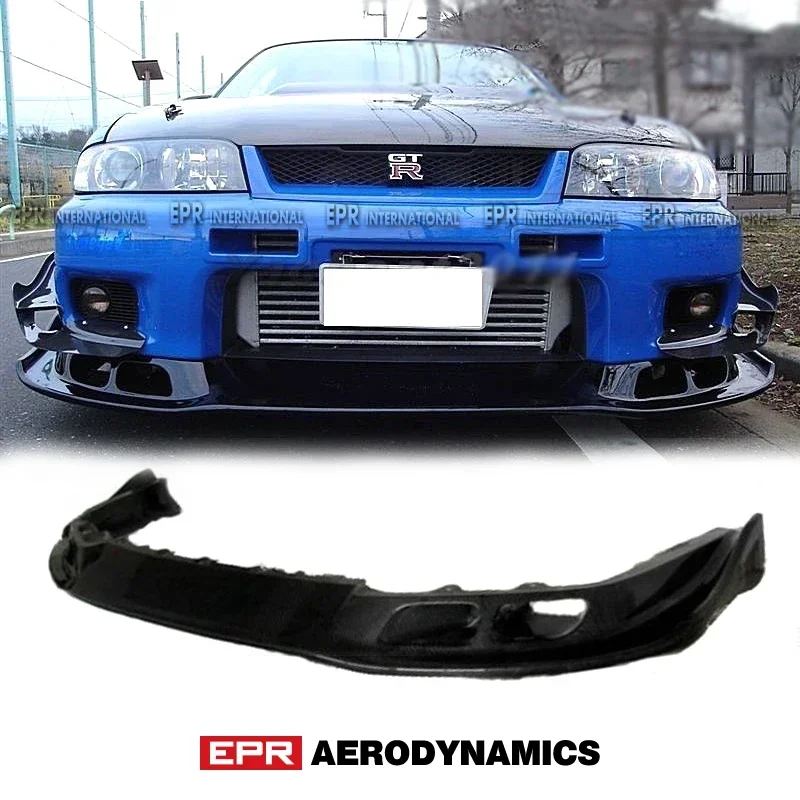 

EPRДля Nissan R33 Skyline GTR из углеродного волокна, черная глянцевая отделка, передний бампер в стиле AS, аксессуары для губ, внешняя часть кузова, комплект автомобиля