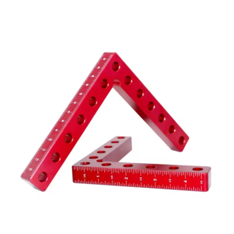 160MM L-Shaped Carpenter's Square Ruler 90 Degree Fixed Clip Woodworking Positioning Panel Auxiliary Splicing Board Tool
