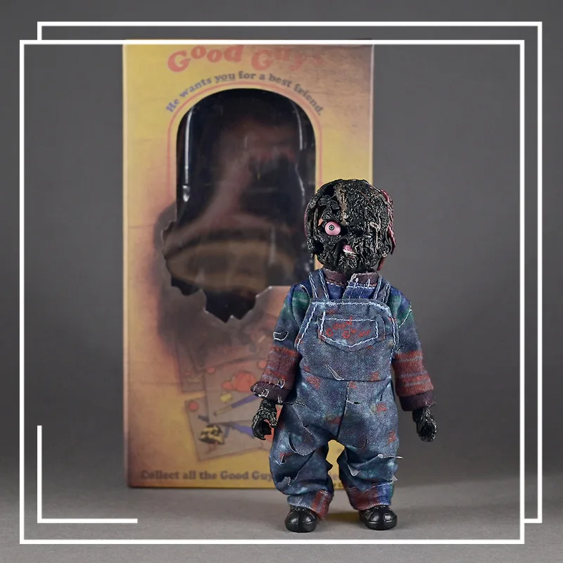

NECA Детская игра Чаки Ultimate Фигурка Сжженная версия с комбинезоном из настоящей ткани Коллекционная фигурка из фильма ужасов