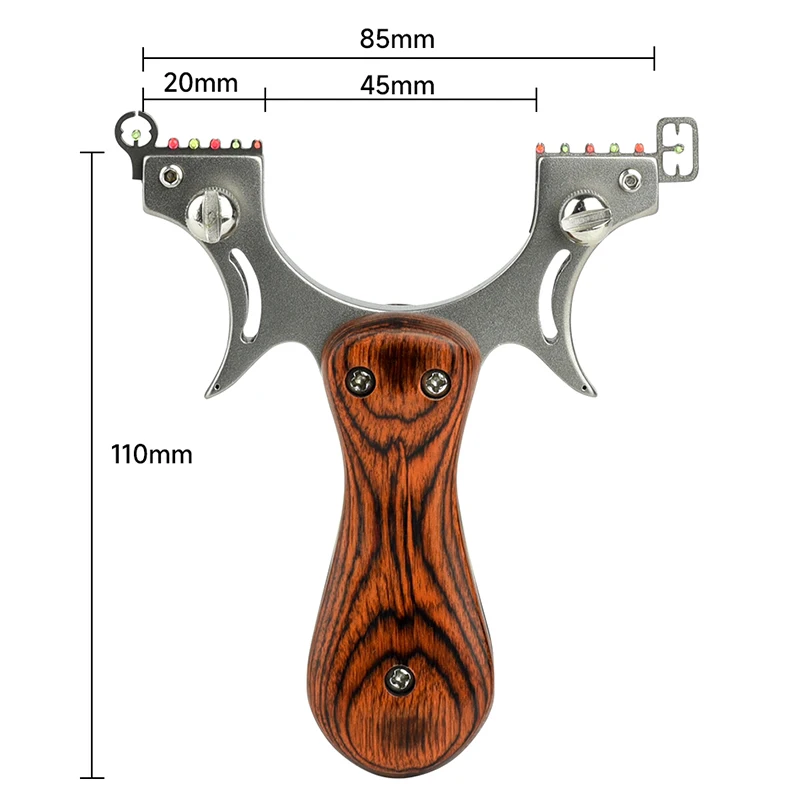 Stainless Steel Wooden Handle Shooting Slingshot Traditional Rubber Band Catapult Outdoor Hunting Slingshot Adult Shooting Toys