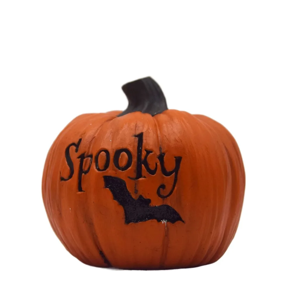 

Halloween Themed Halloween Pumpkin Figurine Handicraft Model Spooky Resin Ornaments Funny Doll Collectible