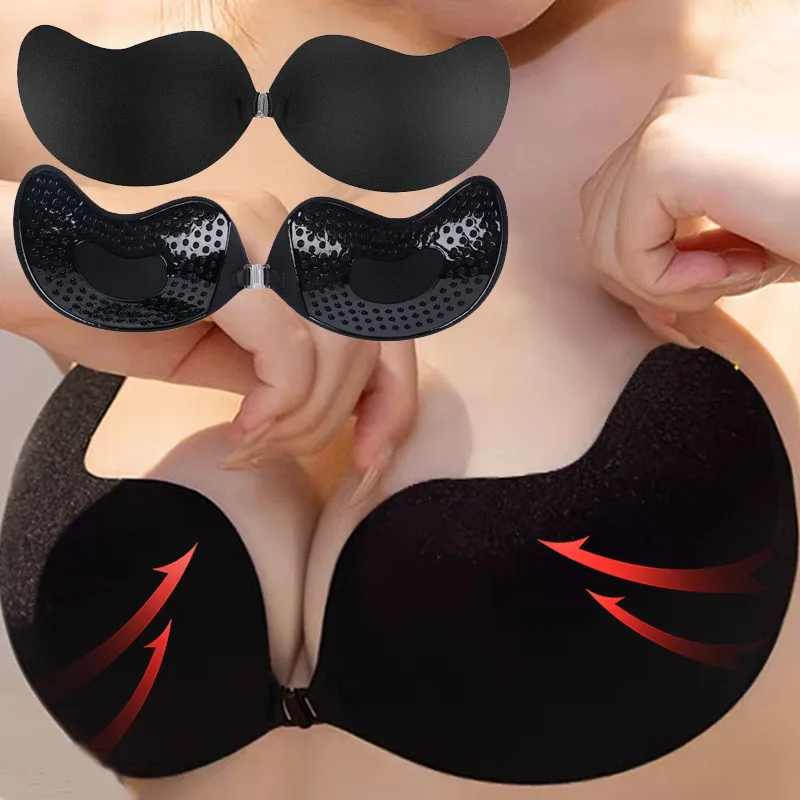 

Push Up Bra Adhesive Pasty Strapless Bras Reusable Nipple Cover Sticker Patch Women Wedding Dress Lingerie Silicone Bra Padding