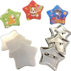 100 PCS Five-pointed Star Badge Button 58*58mm Badge Machine Consumables Suitable As Gifts for Family and Friends