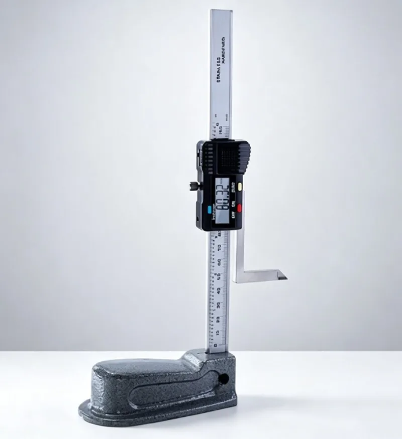 0-150mm Digital Height Gauge 0.01mm, Electronic Caliper with Data Output for Woodworking, Metric/Inch