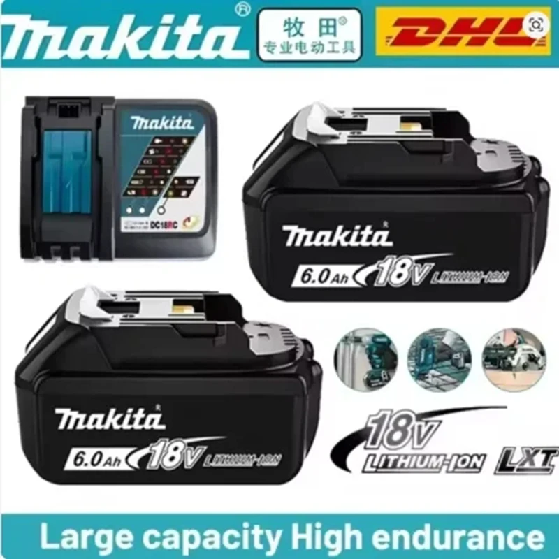 Makita 18V 6.0Ah battery,rechargeable battery, replacing Makita BL1860B 18V. power tools battery.