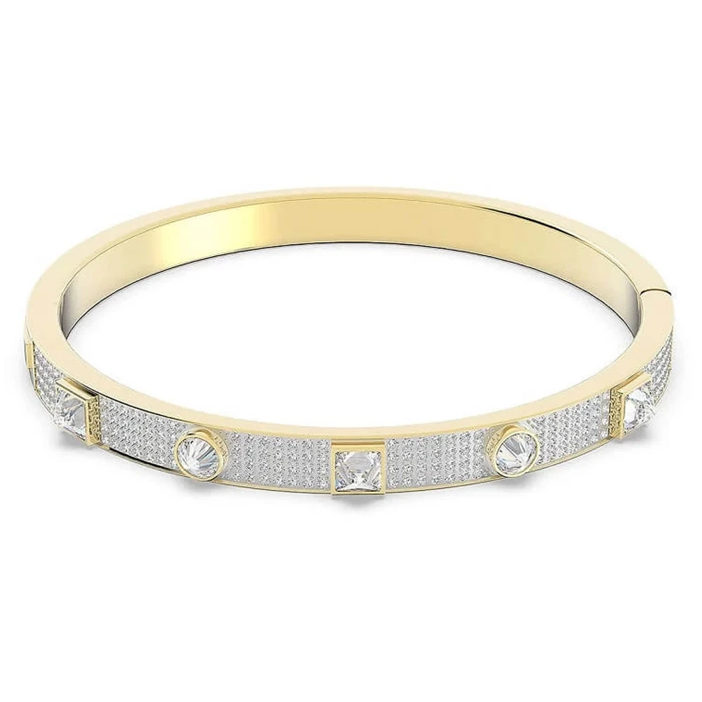 

Золотистый браслет с кристаллами паве и декоративными камнями