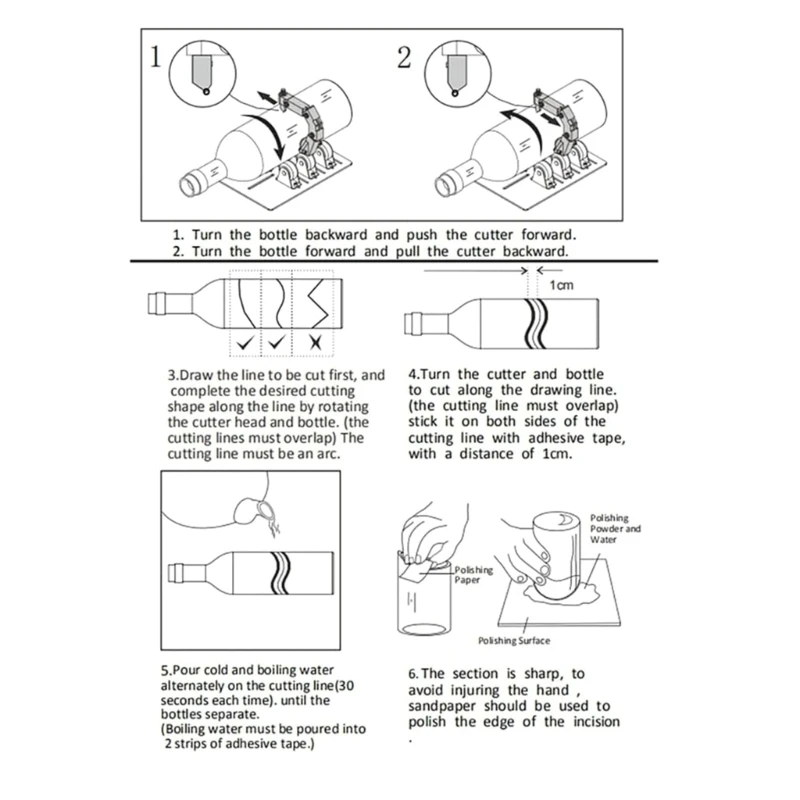 dwan เครื่องมือตัดขวดไวน์สำหรับแก้ว DIY หัตถกรรมสร้างสรรค์ตัดเจาะ