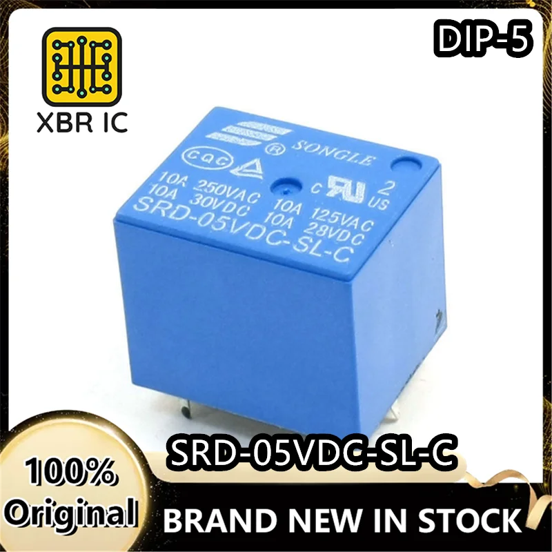 

(30/50 pieces) SRD-05VDC-SL-C relay DIP-5 5V 5-pin set conversion 10A 250VAC new original authentic spot fast delivery