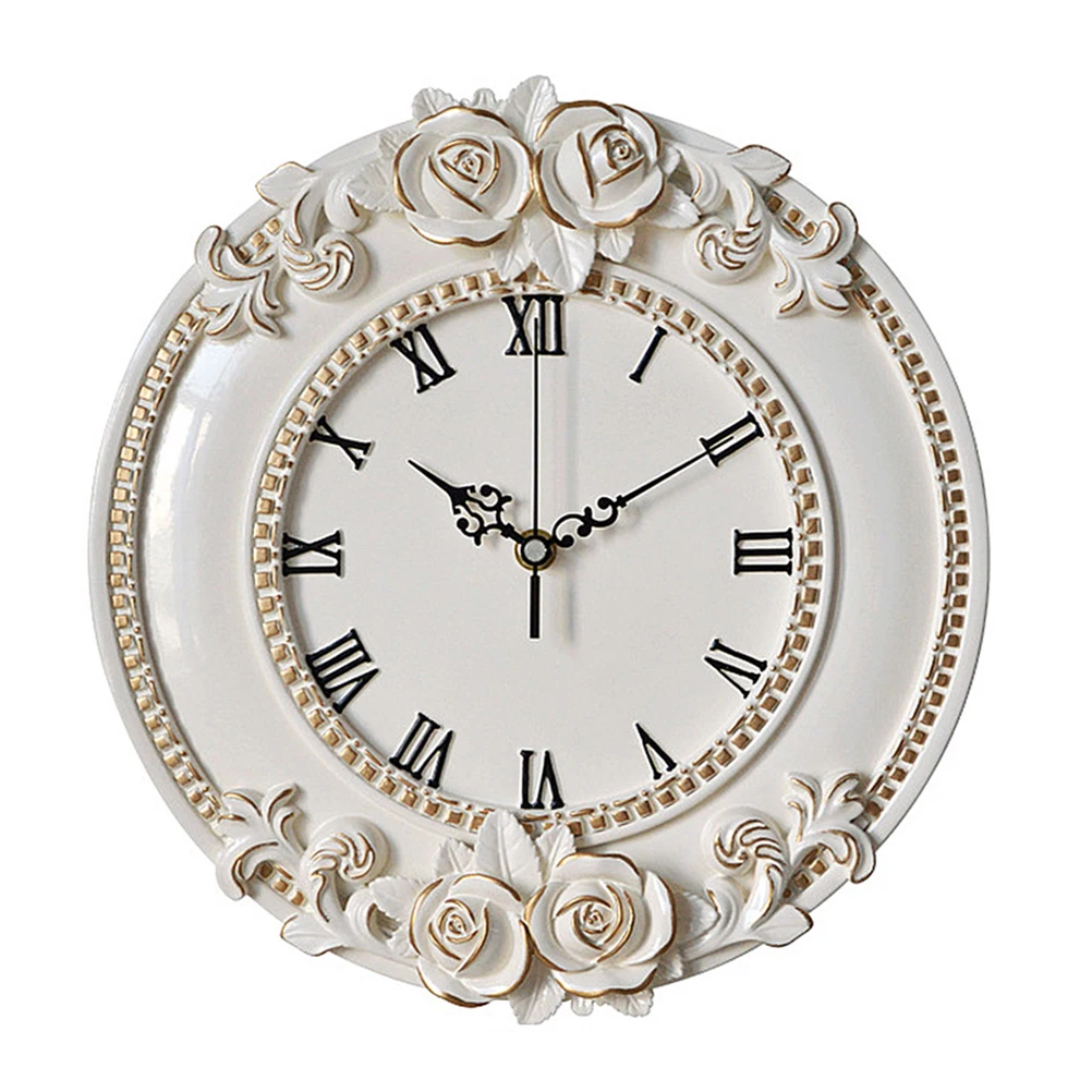 

Wall Clock Art Living Room Decor Creative Hanging Modern Round Silent White Man