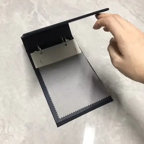 Swatch Stack Book Folder Display Binder Ring Stack Book Full Cover Fabric Samples Cards Holder Textile Material Binding Sleeve