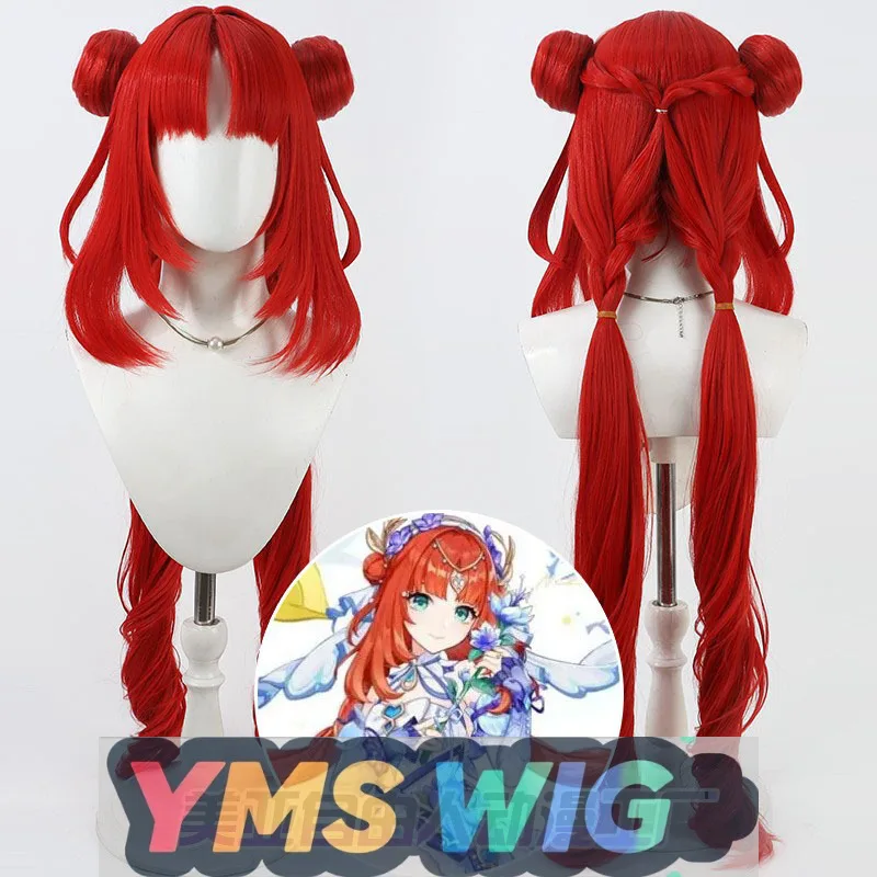 

【YMS WIG】Genshin Impact Sumeru Nilu Cosplay Wig Realistic Scalp One-piece Braided Style Two-part Ponytail