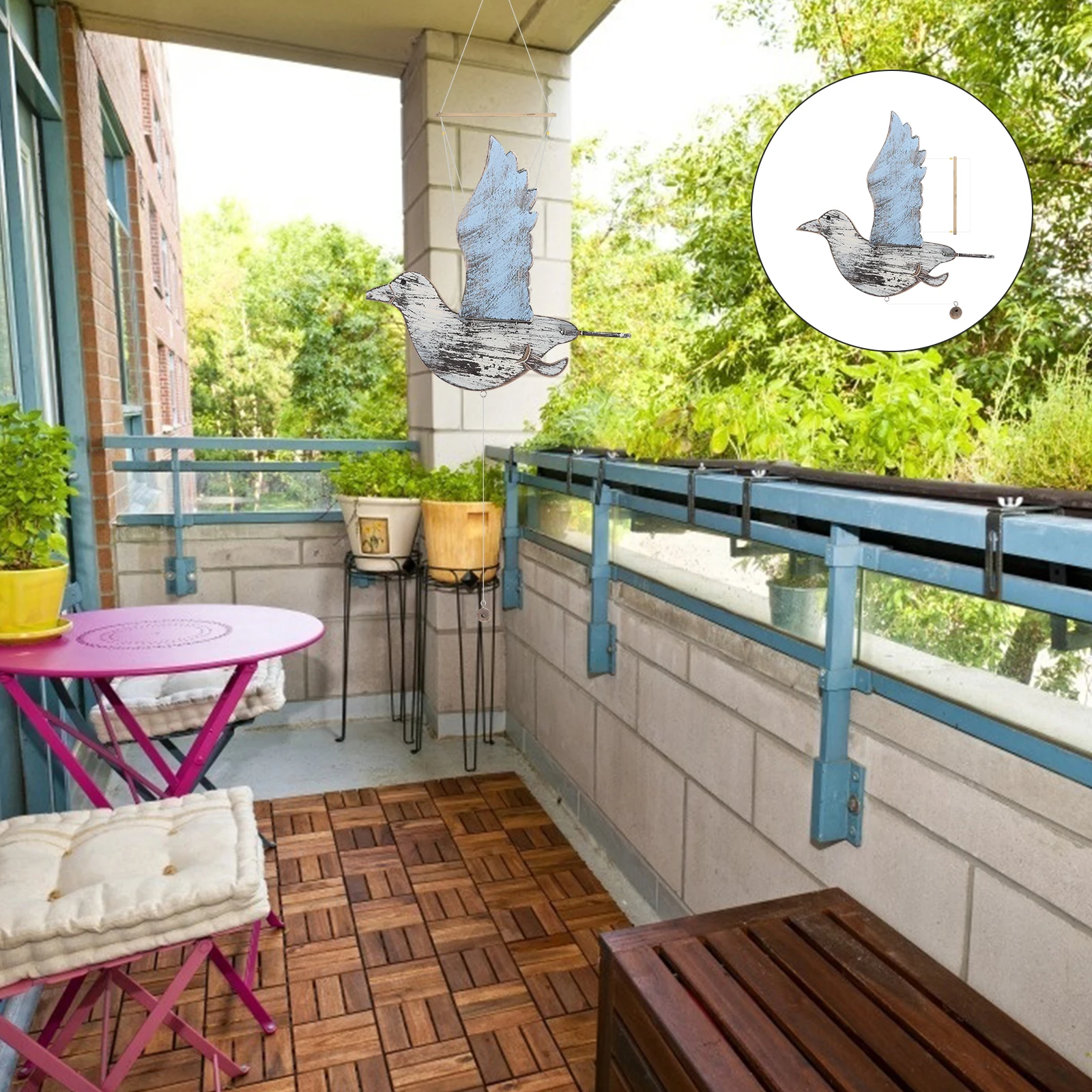 

Seagull Charm Decorations Accessories Ornament Ocean Mediterranean Style Wood Hanging