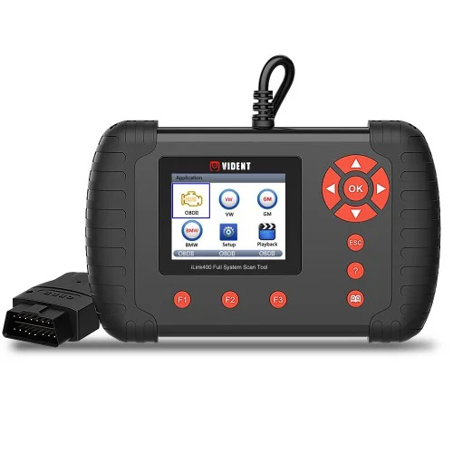 Original VIDENT iLink400 For ABS / SRS / EPB / DPF Regeneration/Oil Reset Update Online with 25 vehicle Full System Scan Tool